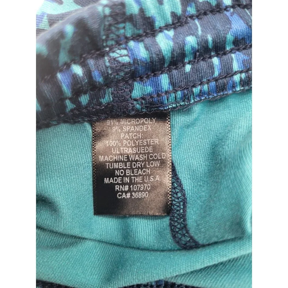 Kerrits Knee Patch Performance Tight Equestrian Pants Topaz Brushstroke Girls XL